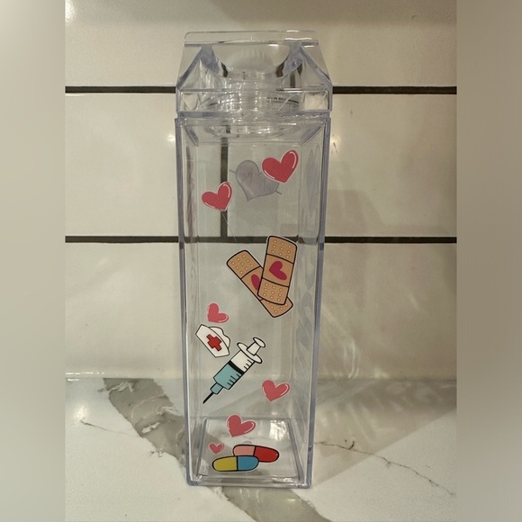 Custom milk jug plastic drinking glass water nurse mom wife Christmas gift - Picture 3 of 4